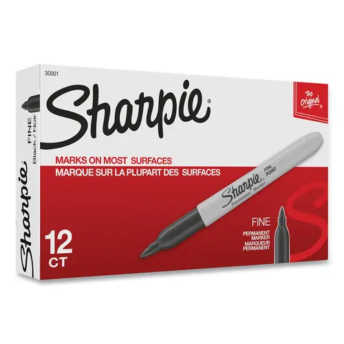 Fine Tip Permanent Marker, Black