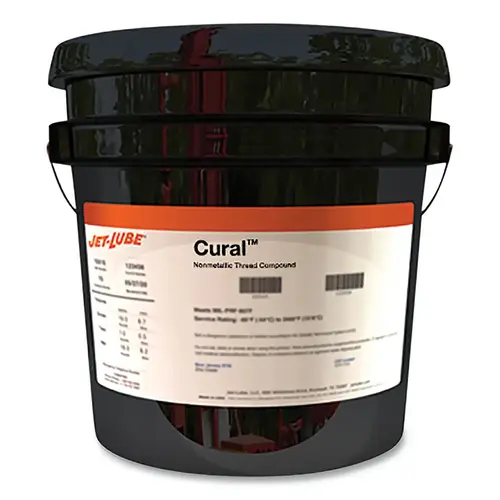 JET-LUBE 34223 Cural  Nonmetallic Thread Compound, 1 gal, Pail, Dark Gray