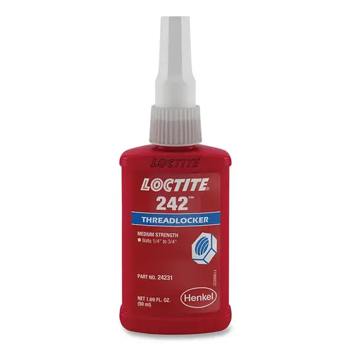 Loctite 135356 242  Threadlocker, Medium Strength, 250 mL, 1/4 in to 3/4 in Thread, Blue