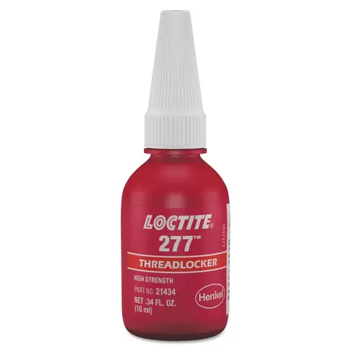 277  High-Strength Threadlocker, 10 mL, 7/8 in dia or Smaller, Red