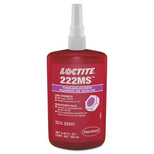 Loctite 135335 222MS Threadlocker, Low Strength/Small Screw, 250 mL, 1/ ...