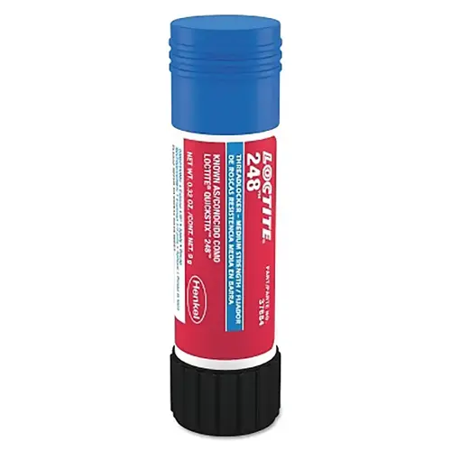 Loctite 826034 248  Medium-Strength Threadlocker Solid Stick, 9 g, 1/4 in to 3/4 in dia, Blue
