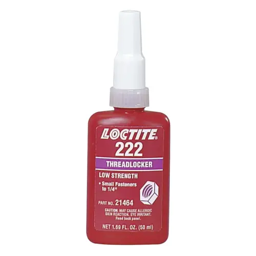 Loctite 231125 222  Threadlocker, Low Strength/Small Screw, 10 mL, Purple
