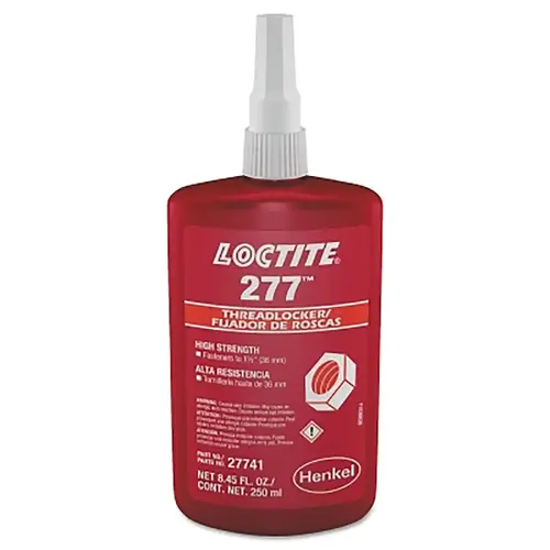 Loctite 88449 277 High-Strength Threadlocker, 250 mL, 7/8 in dia or Smaller, Red