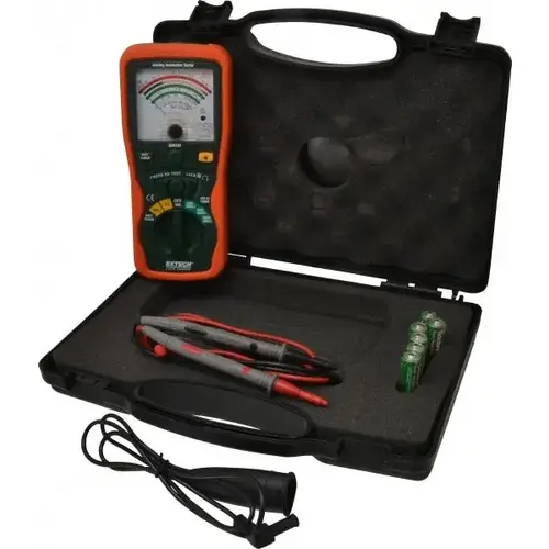 Extech 380320 Analog Display, 400 Megohm Electrical Insulation Resistance Tester & Megohmmeter