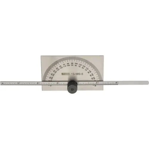 0 to 6 Inch Rule Measurement Range, 0 to 180 degree Angle Measurement Range, Rectangle Head Protractor and Depth Gage