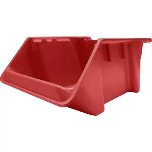 MFG Tray 8421085280 Bins; Bin Style: Hopper Front ; Shape: Rectangle ; Load Capacity (Lb. - 3 Decimals): 100.000 ; Color: Red ; Stacking: Yes ; Hanging: No