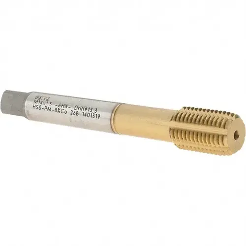 LMT 1401319 Thread Forming Tap: M14x1.50 Metric Fine, 6HX Class of Fit, Modified Bottoming, Powdered Metal High Speed Steel, TiCN Coated