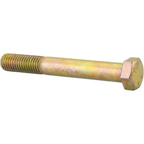 Made in North America 6276CH8O Hex Head Cap Screw: 5/8-11 x 4-3/4", Grade 8 Steel, Zinc Yellow Dichromate Finish