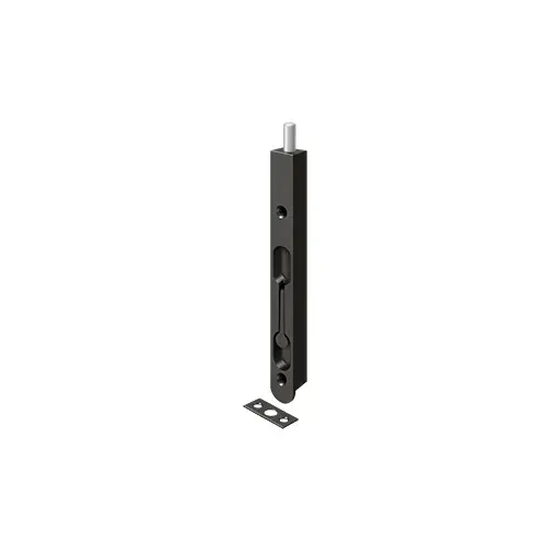 7" Flush Bolt, Zinc in Oil-rubbed Bronze
