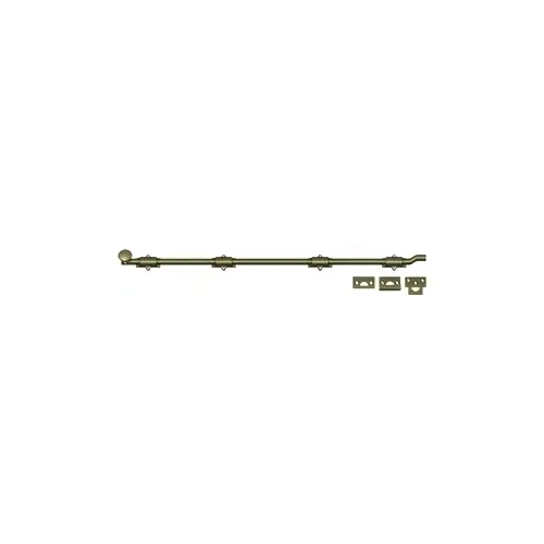 42" Surface Bolt w/ Off-set, HD in Antique Brass