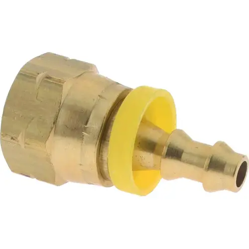 DIXON VALVE 2840410C Barbed Push-On Hose Female Connector: 5/8" UNF, Brass, 1/4" Barb