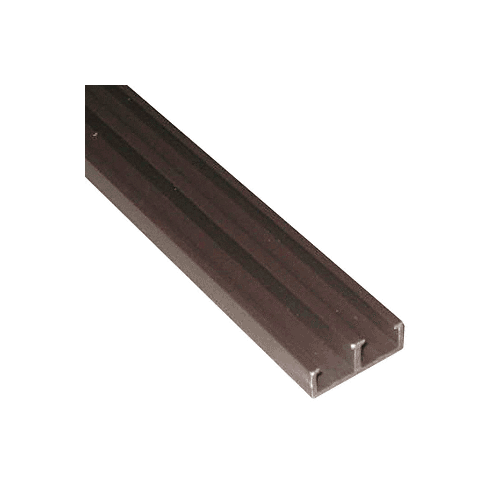 Brown Plastic Lower Track for 6mm Glass - 12'