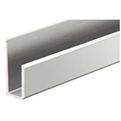 Brushed Brite Clear Anodized Lower J-Molding - 12' Long