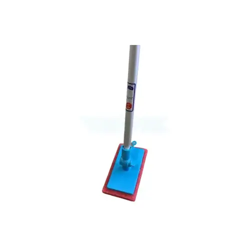 Adjust-A-Brush BRS-1-T Adjust-A-Brush Telescopic Pool Scrubber w/ Red Pad
