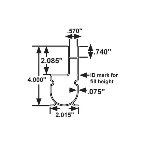 Quaker Plastics QP-7201W Streamline Deck Drain, White - 8 ft Lengths