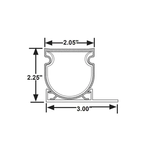 Quaker Plastics QP-6401T Tan 2" Square Paver Drain - 120" Stock Length