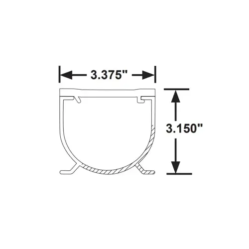 Quaker Plastics QP-6242W 3" Water Hog Deck Drain, White - 10 ft Lengths