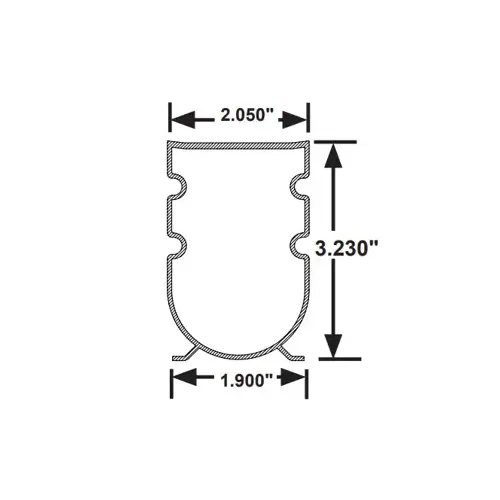 Quaker Plastics QP-5171W-CCP60 White 2" Square Deck Drain - 60" Stock Length