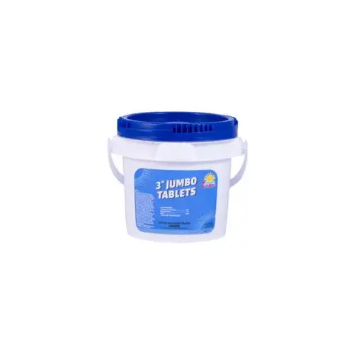3" Jumbo Chlorine Tabs, Unwrapped - 4lb Pail