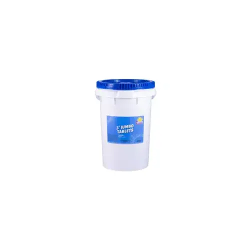 3" Jumbo Chlorine Tabs, Unwrapped - 50lb Pail