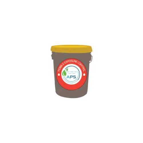 ADVANCED PEBBLE SOLUTIONS LLC APS-BRO-FL APS 5-GALLON BUCKET BROWN LIQUID EXPOSURE AGENT - PEBBLE