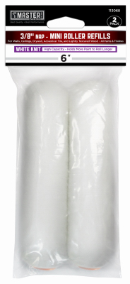 TRUE VALUE APPLICATORS 60143TV Knit Paint Roller Covers, 6 x 3/8 In. Nap pair