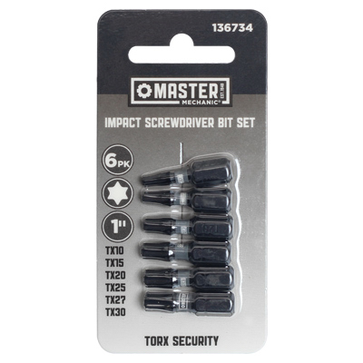 Disston 136734 MM 6PC Star Imp Bit Set
