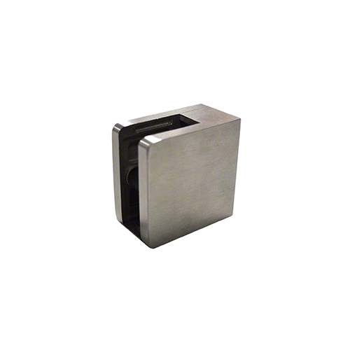 Brushed Stainless Steel Square Flat Back Glass Clamp 45 x 45mm for Laminated Glass