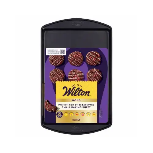 WILTON 191011488 Gold Non-Stick Bakeware Small Baking Sheet, 13.25 x 9.25 In.