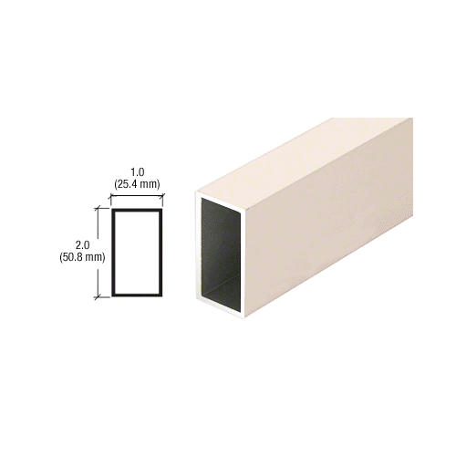 Security Screen Almond 1" x 2" Aluminum Box Extrusion - 212" Length