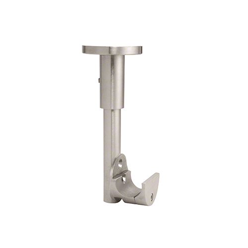 CRL LS412BS Brushed Stainless Laguna Top Sliding Tube Ceiling Mount Clamp