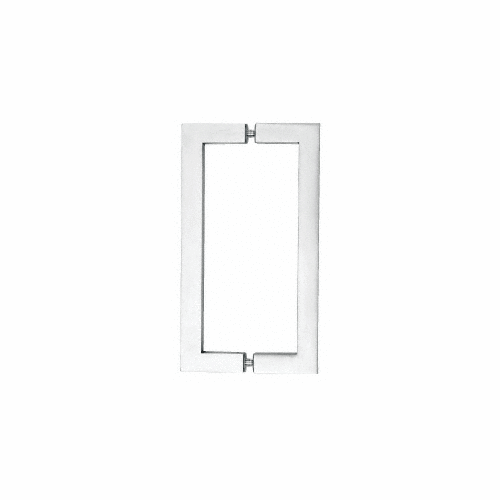 CRL SQ24X24PS Polished Stainless 24" Glass Mounted Square Tube Style Back-to-Back Pull Handle