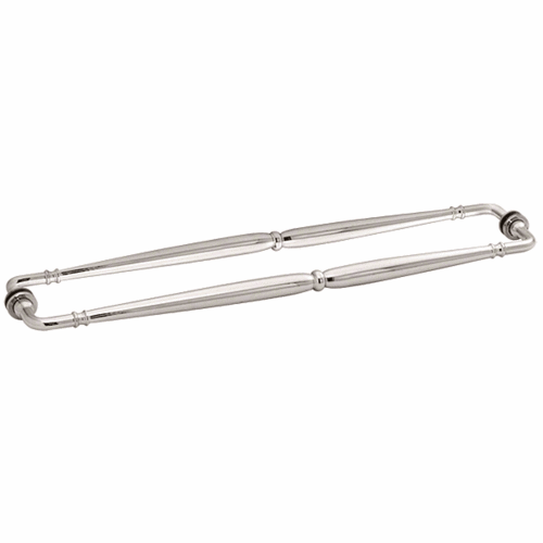 CRL V1C24X24PN Polished Nickel Victorian Style 24" Back-to-Back Towel Bar