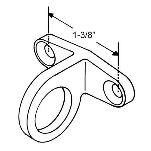 Brixwell 900-8650wbb Pole Ring White Bronze 1-3/8in