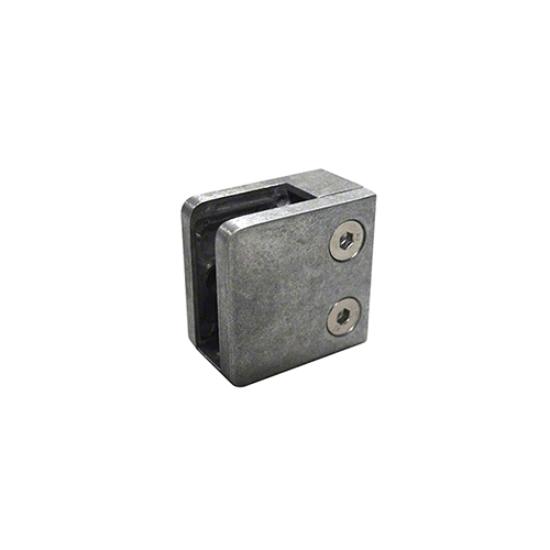 Raw Zinc Square Flat Back Glass Clamp 45 x 45mm for Laminated Glass