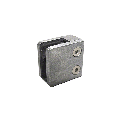 Raw Zinc Square Flat Back Glass Clamp 55 x 55mm for Laminated Glass