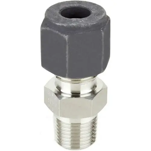 Compression Tube Connector: 1/2" Thread, Compression x MNPT