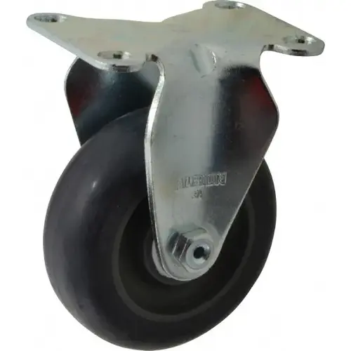 Albion 02XA03X51R Rigid Top Plate Caster: Polyurethane, 3-1/2" Wheel Dia, 1-1/4" Wheel Width, 350 lb Capacity, 4-11/16" OAH