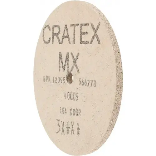 Cratex 40005 Fiber Disc: 3" Disc Dia, 1/4" Hole, 54 Grit, Aluminum Oxide