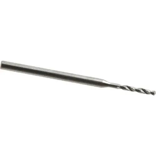 Big Kaiser 40.50699.0089 Micro Drill Bit: 0.035" Dia, 118 degree Point, Solid Carbide Bright/Uncoated