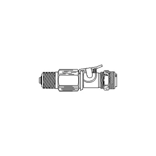 Parker 398PSS-6-4 Compression Tube Single End Shutoff Pipe Coupler: 1/4-18" Thread, Compression x MNPT