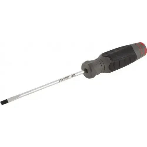 Proto JC31605RF Slotted Screwdriver: 3/16" Width, 9" OAL, 5" Blade Length