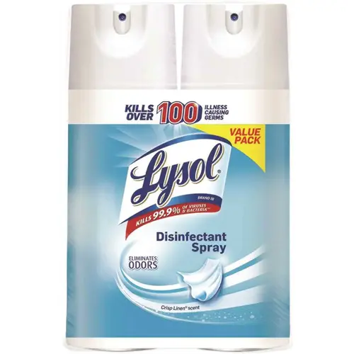 LYSOL RAC89946 Lysol Disinfectant Spray, Crisp Linen, 12.5 Oz Aerosol, 2/pack, 6pk Carton Of 12