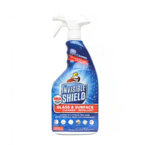 Unelko 57551 Invisible Shield Dual Action Glass and Surface Cleaner, for Windows, Showers, Tiles, Resists Soil and Grime, 32 oz
