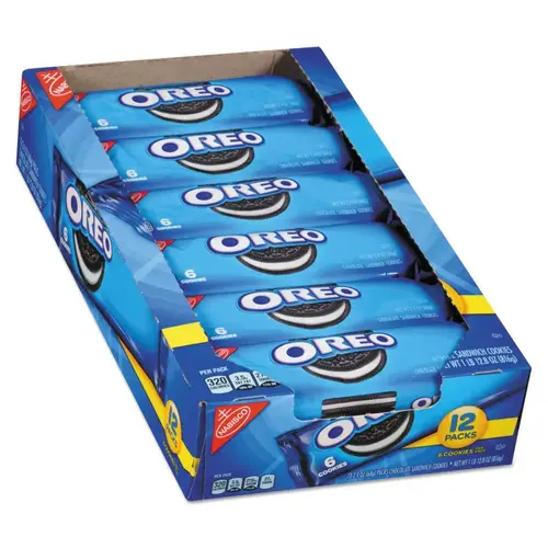 Nabisco 00440000470000 Nabisco Oreo Cookies 6 Single Serve Packs, Chocolate, Package Of 12
