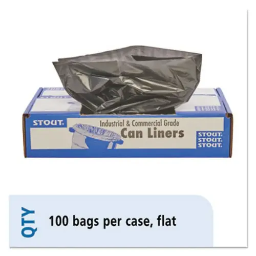 ENVISION STOT3340B13 Envision Stout 100% Recycled Garbage Bags,33gal,1.3ml,brown/black, Carton Of 100