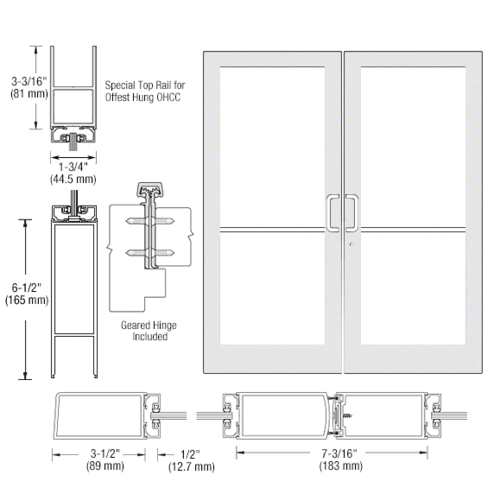 CRL-U.S. Aluminum DC42952 White KYNAR Paint Custom Pair Series 400 ...