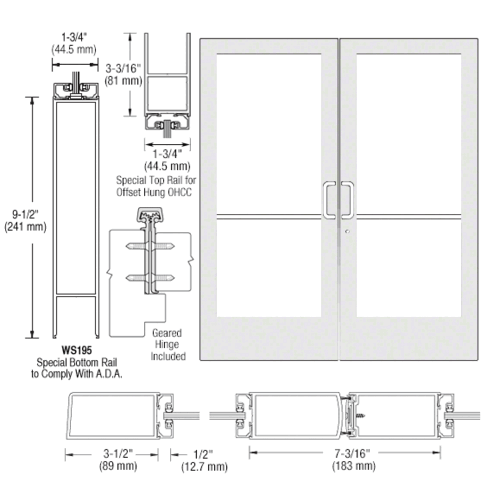 CRL-U.S. Aluminum DE42952 White KYNAR Paint Custom Pair Series 400 ...