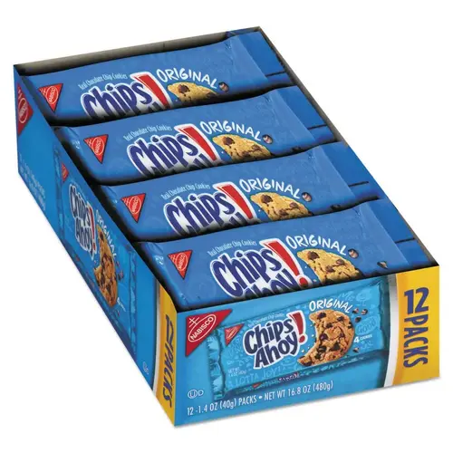 Nabisco 044000052220 Nabisco Chips Ahoy Cookies, Chocolate Chip, 1.4 Oz Package Of 12